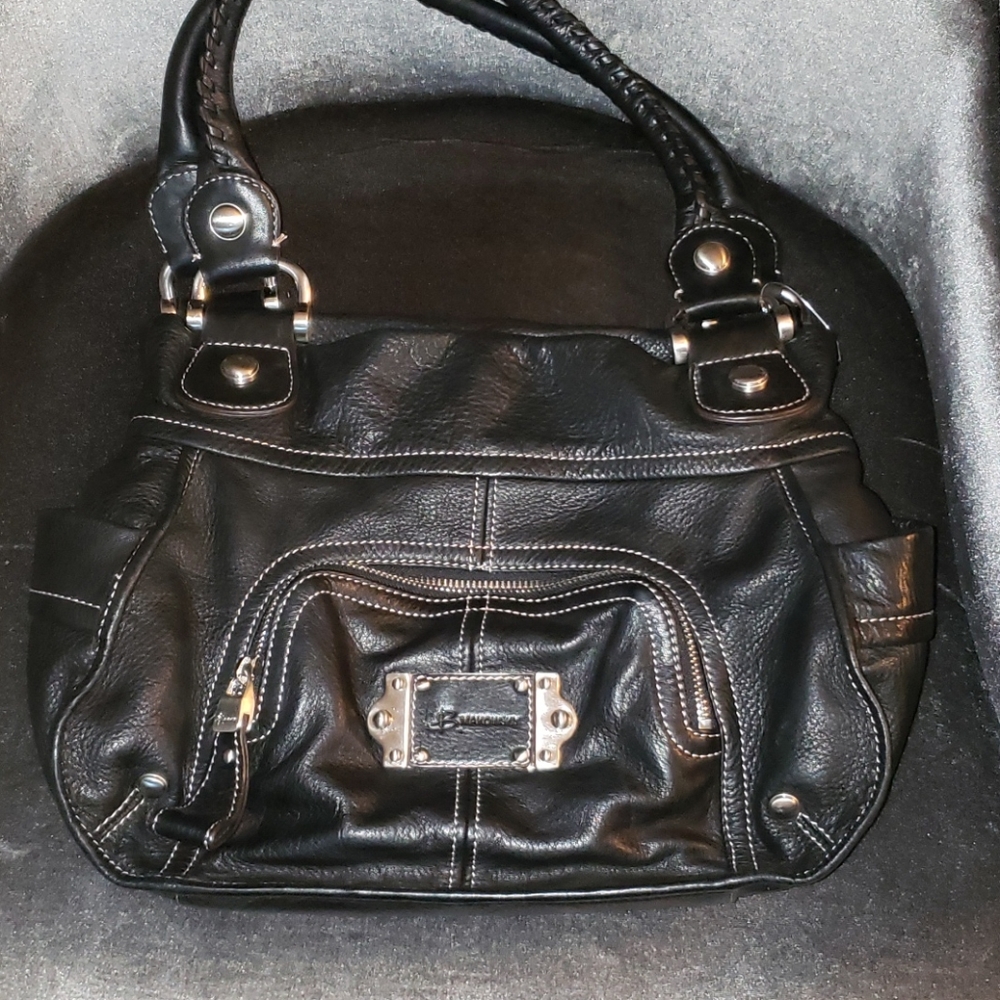 B Makowsky Leather Shoulder Purse - Picture 6 of 8